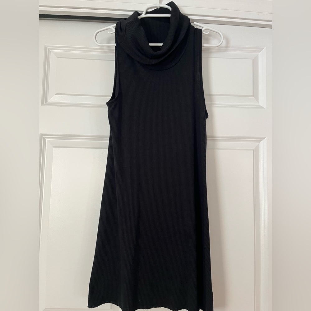 Alya Black Cowl Neck Mini Dress